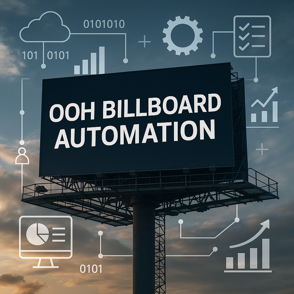 OOH billboard automation with tech overlay